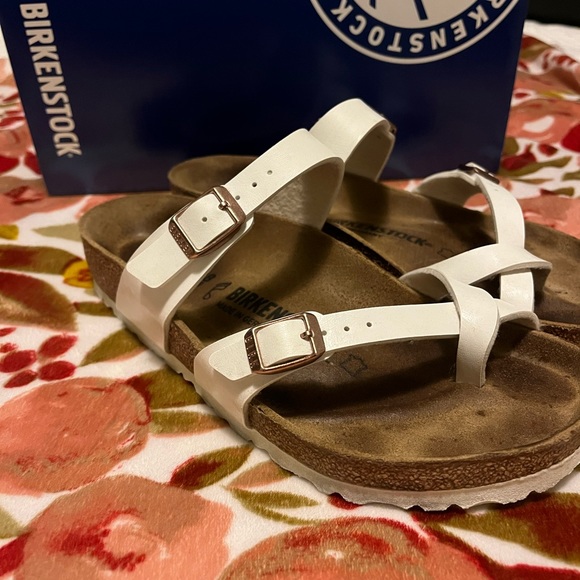 White Birkenstock Mayari Sandals - Picture 1 of 4